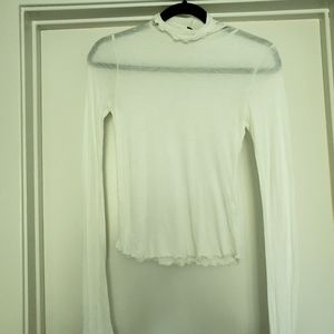 Callipygian long sleeve turtle neck size s white